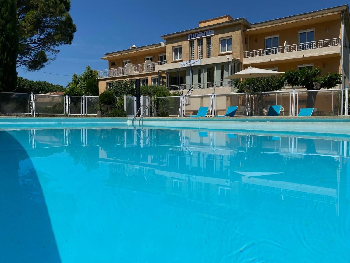 Logis Hotel Le Clement V Roquemaure (Gard) Exterior foto
