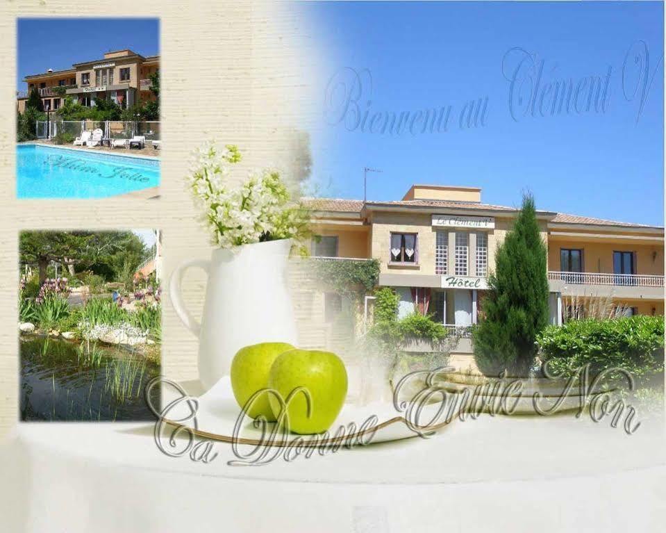Logis Hotel Le Clement V Roquemaure (Gard) Exterior foto